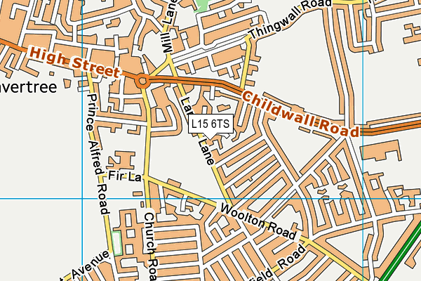 L15 6TS map - OS VectorMap District (Ordnance Survey)