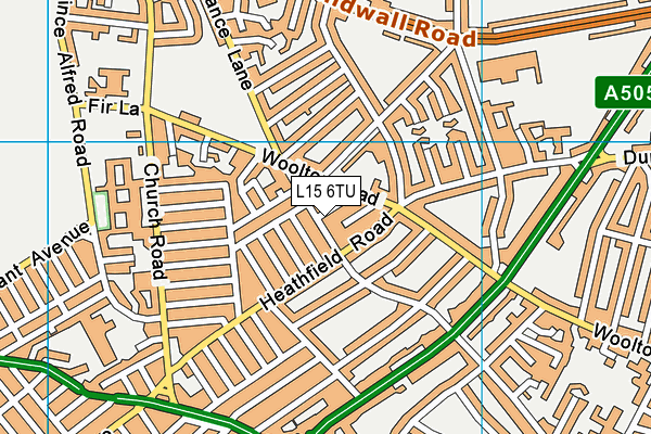 L15 6TU map - OS VectorMap District (Ordnance Survey)