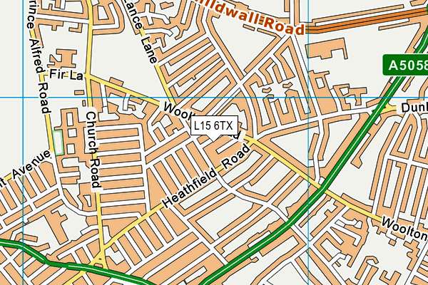 L15 6TX map - OS VectorMap District (Ordnance Survey)