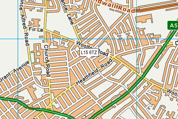 L15 6TZ map - OS VectorMap District (Ordnance Survey)