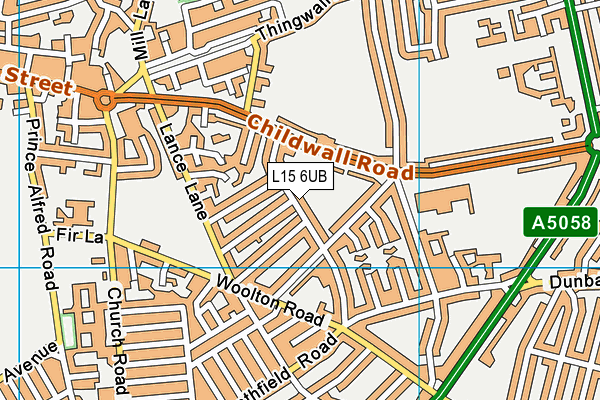 L15 6UB map - OS VectorMap District (Ordnance Survey)