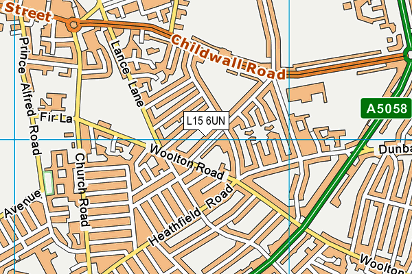 Mosspits Lane Primary School map (L15 6UN) - OS VectorMap District (Ordnance Survey)