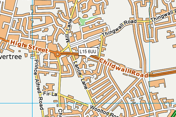 L15 6UU map - OS VectorMap District (Ordnance Survey)