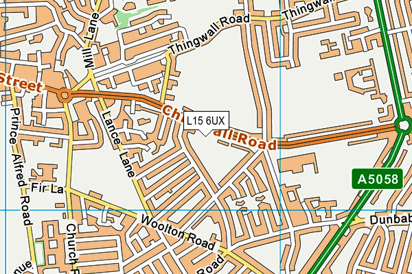 L15 6UX map - OS VectorMap District (Ordnance Survey)