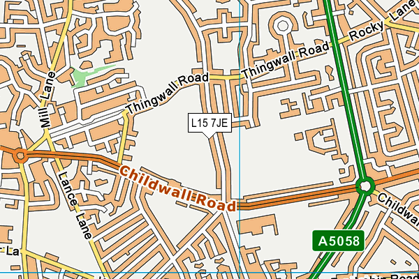 L15 7JE map - OS VectorMap District (Ordnance Survey)