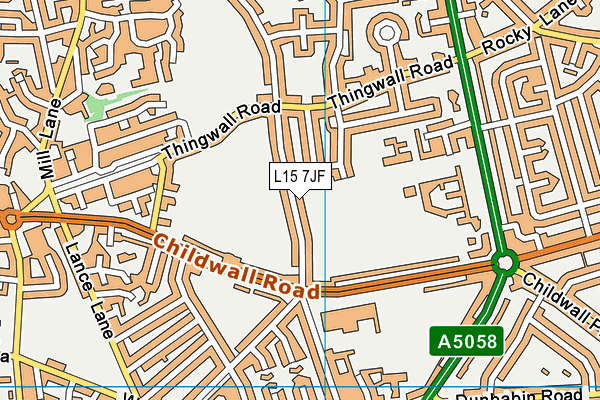 L15 7JF map - OS VectorMap District (Ordnance Survey)