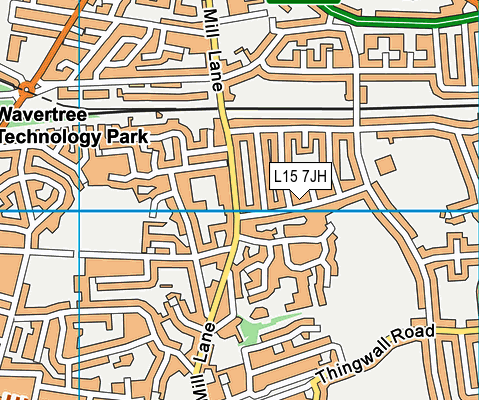 L15 7JH map - OS VectorMap District (Ordnance Survey)