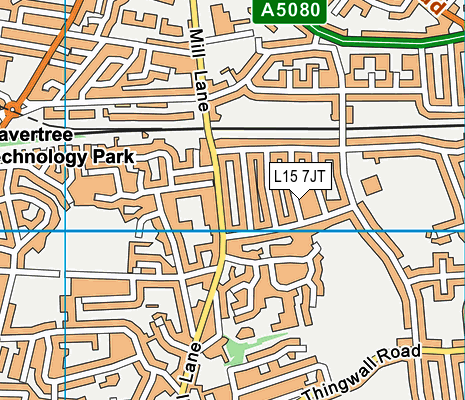 L15 7JT map - OS VectorMap District (Ordnance Survey)