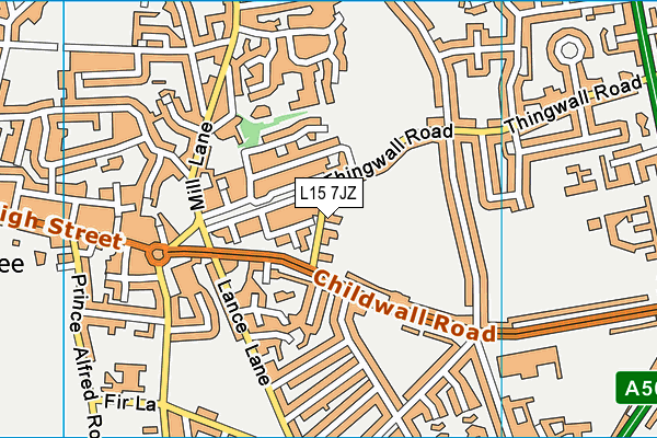 L15 7JZ map - OS VectorMap District (Ordnance Survey)