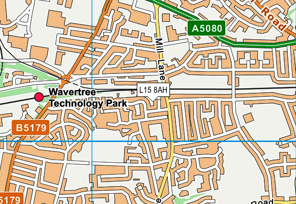 L15 8AH map - OS VectorMap District (Ordnance Survey)