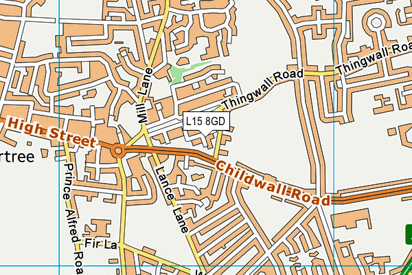 L15 8GD map - OS VectorMap District (Ordnance Survey)