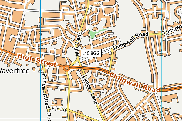 L15 8GG map - OS VectorMap District (Ordnance Survey)