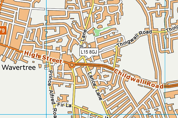 L15 8GJ map - OS VectorMap District (Ordnance Survey)