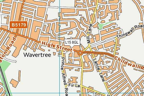 L15 8GL map - OS VectorMap District (Ordnance Survey)