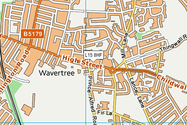 L15 8HF map - OS VectorMap District (Ordnance Survey)