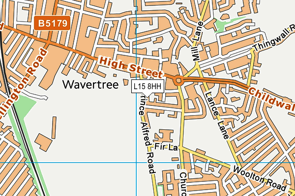 L15 8HH map - OS VectorMap District (Ordnance Survey)