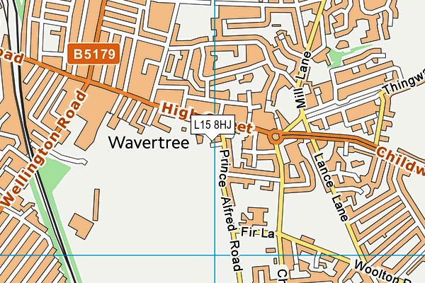 Wavertree Church of England School map (L15 8HJ) - OS VectorMap District (Ordnance Survey)