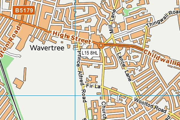 L15 8HL map - OS VectorMap District (Ordnance Survey)