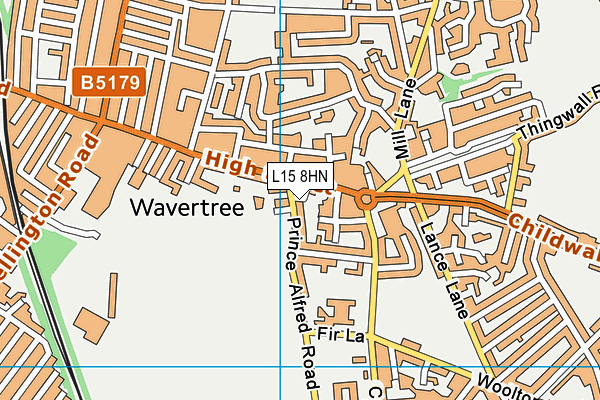 L15 8HN map - OS VectorMap District (Ordnance Survey)