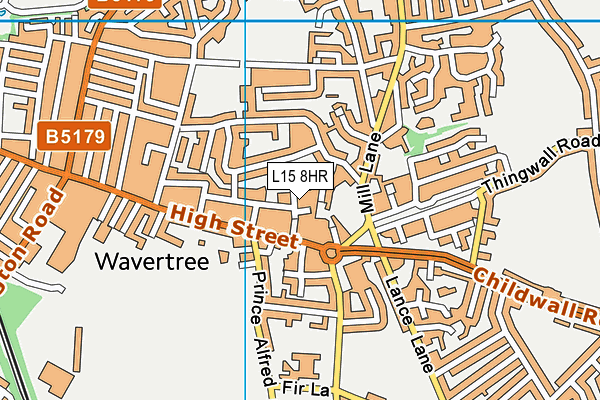 L15 8HR map - OS VectorMap District (Ordnance Survey)