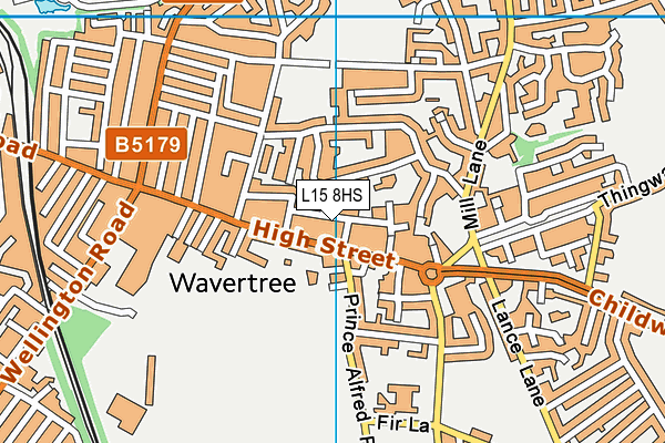 L15 8HS map - OS VectorMap District (Ordnance Survey)