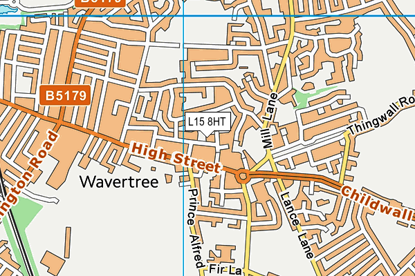 L15 8HT map - OS VectorMap District (Ordnance Survey)