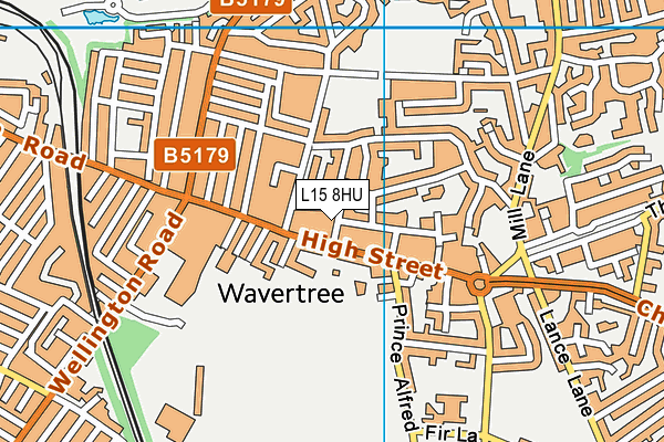 L15 8HU map - OS VectorMap District (Ordnance Survey)