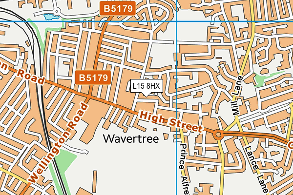 L15 8HX map - OS VectorMap District (Ordnance Survey)