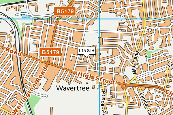 L15 8JH map - OS VectorMap District (Ordnance Survey)