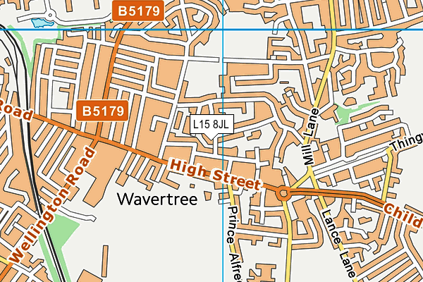L15 8JL map - OS VectorMap District (Ordnance Survey)