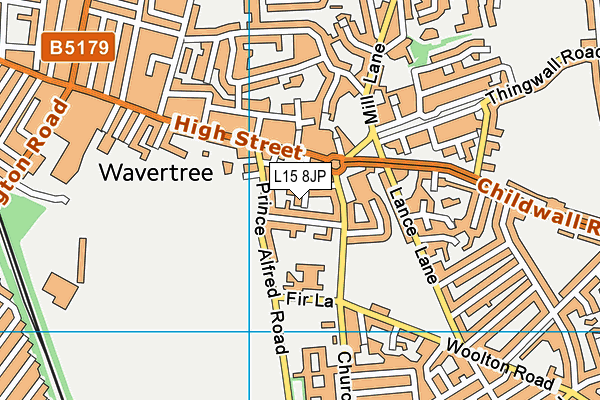 L15 8JP map - OS VectorMap District (Ordnance Survey)
