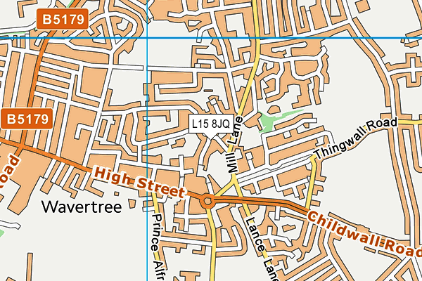 L15 8JQ map - OS VectorMap District (Ordnance Survey)