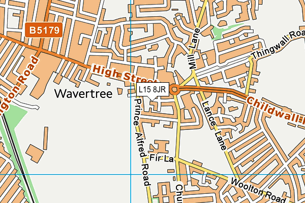 L15 8JR map - OS VectorMap District (Ordnance Survey)