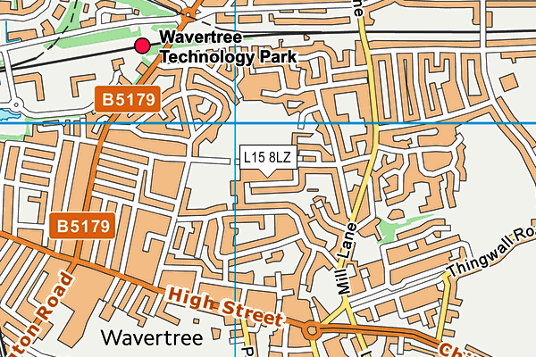 L15 8LZ map - OS VectorMap District (Ordnance Survey)