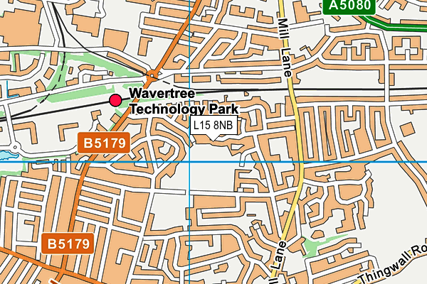 L15 8NB map - OS VectorMap District (Ordnance Survey)
