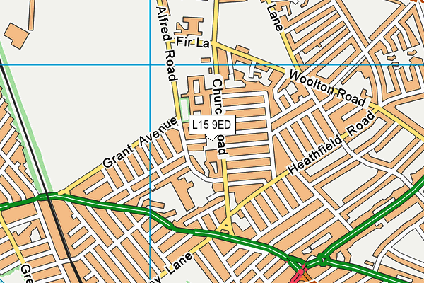 L15 9ED map - OS VectorMap District (Ordnance Survey)