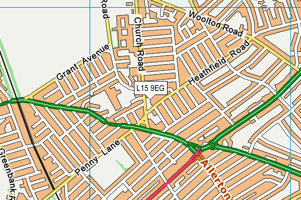 L15 9EG map - OS VectorMap District (Ordnance Survey)