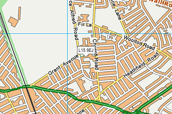 L15 9EJ map - OS VectorMap District (Ordnance Survey)