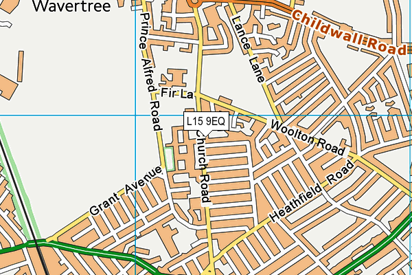 L15 9EQ map - OS VectorMap District (Ordnance Survey)