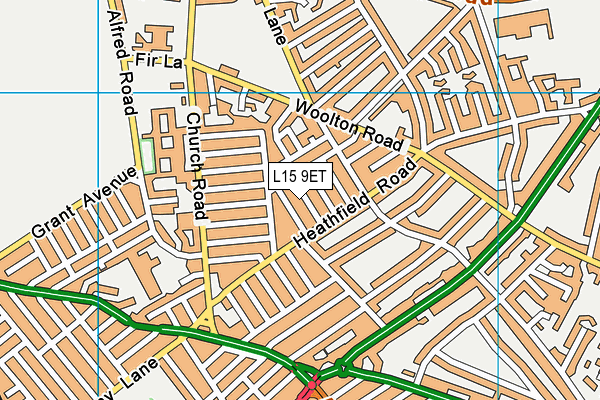 L15 9ET map - OS VectorMap District (Ordnance Survey)