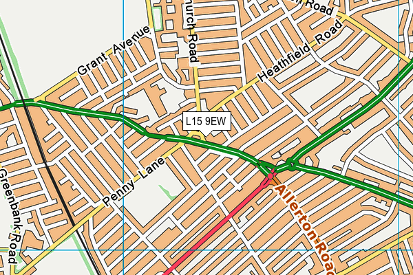 L15 9EW map - OS VectorMap District (Ordnance Survey)