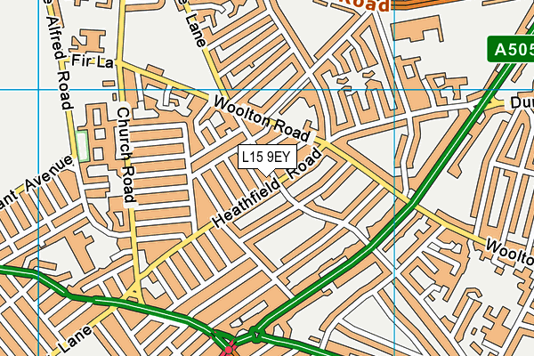 L15 9EY map - OS VectorMap District (Ordnance Survey)