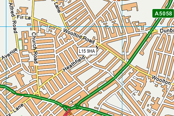 L15 9HA map - OS VectorMap District (Ordnance Survey)