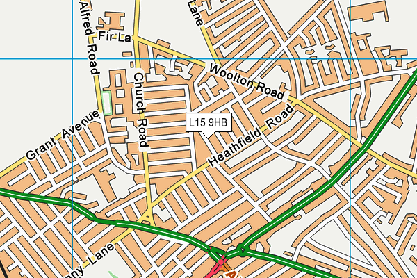 L15 9HB map - OS VectorMap District (Ordnance Survey)