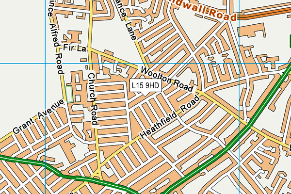 L15 9HD map - OS VectorMap District (Ordnance Survey)