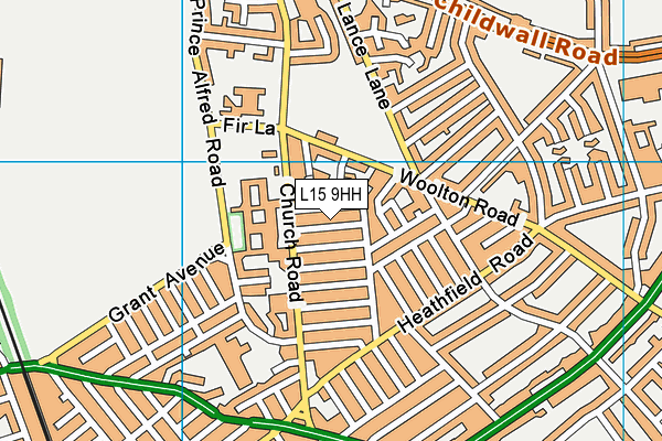 L15 9HH map - OS VectorMap District (Ordnance Survey)