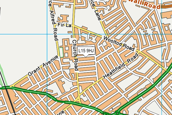 L15 9HJ map - OS VectorMap District (Ordnance Survey)