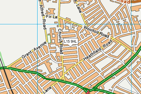 L15 9HL map - OS VectorMap District (Ordnance Survey)