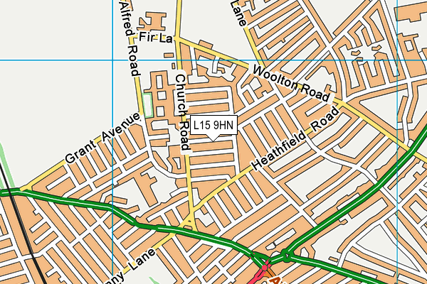 L15 9HN map - OS VectorMap District (Ordnance Survey)