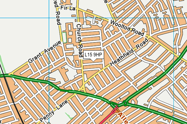 L15 9HP map - OS VectorMap District (Ordnance Survey)